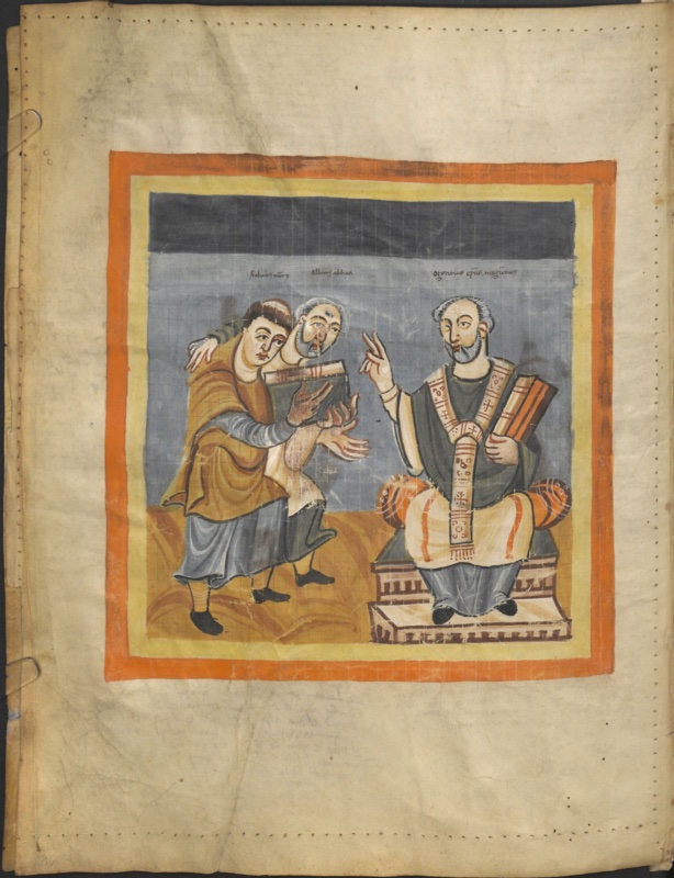 Rhabanus, Alcuin and Otgar in De Laudibus sanctae crucis